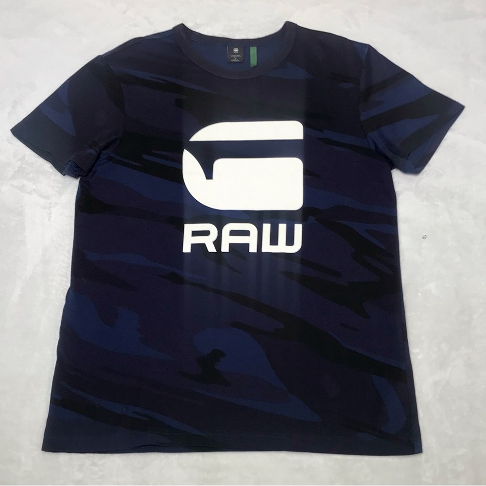 G-Star Navy Camouflage Logo Tee